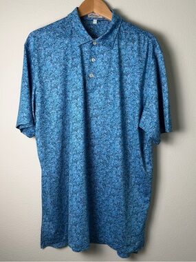 Peter Millar Summer Comfort x Mira Vista Electric Guitar Golf Polo Shirt Large